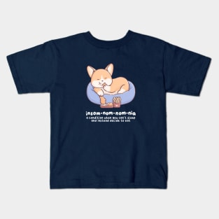 insom-nom-nom-nia corgi Kids T-Shirt